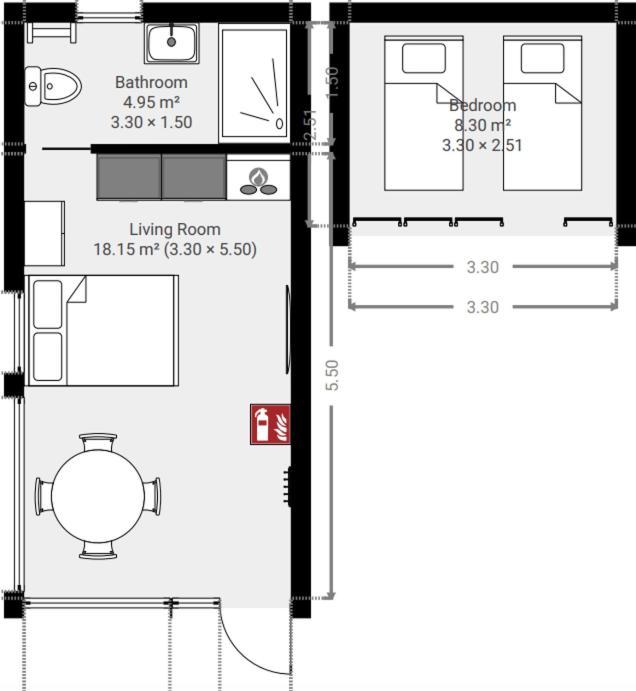 多克姆Tiny House - Optioneel Met Hottub公寓 外观 照片